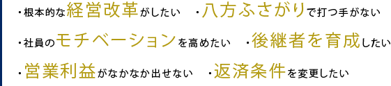 経営改革・後継者育成・人材発掘・拠点の統廃合